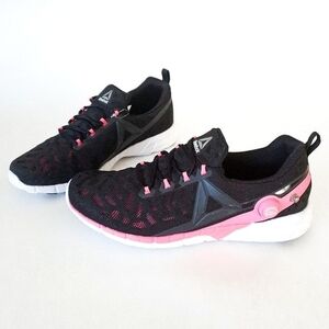 Reebok Z-Pump Black Lace Pink Fusion 2.5 Running Shoes NTW
